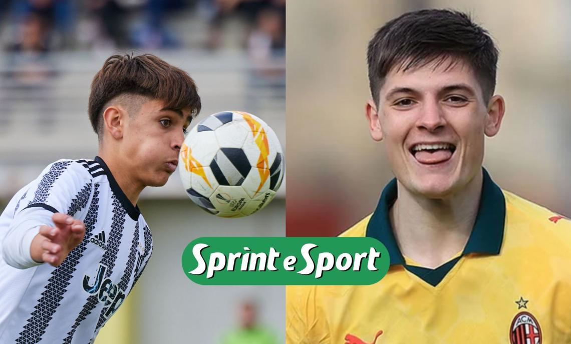 Filippo Bellino (Juventus Primavera) e Francesco Domnitei (Milan Primavera)