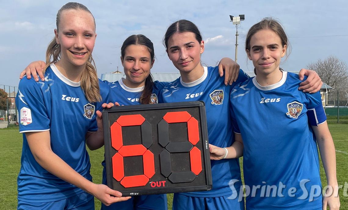 UNDER 17 FEMMINILE: Mappanese - Aosta Calcio 0-10, le marcatrici Ginevra Perino, Alice Muscar&agrave;, Gaia Paonessa e Rita Zappia