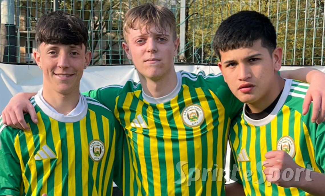 UNDER 19 NAZIONALE SANGIULIANO &bull;Mattia Ladesio, Giuseppe Lucifaro e Villanueva Bravo