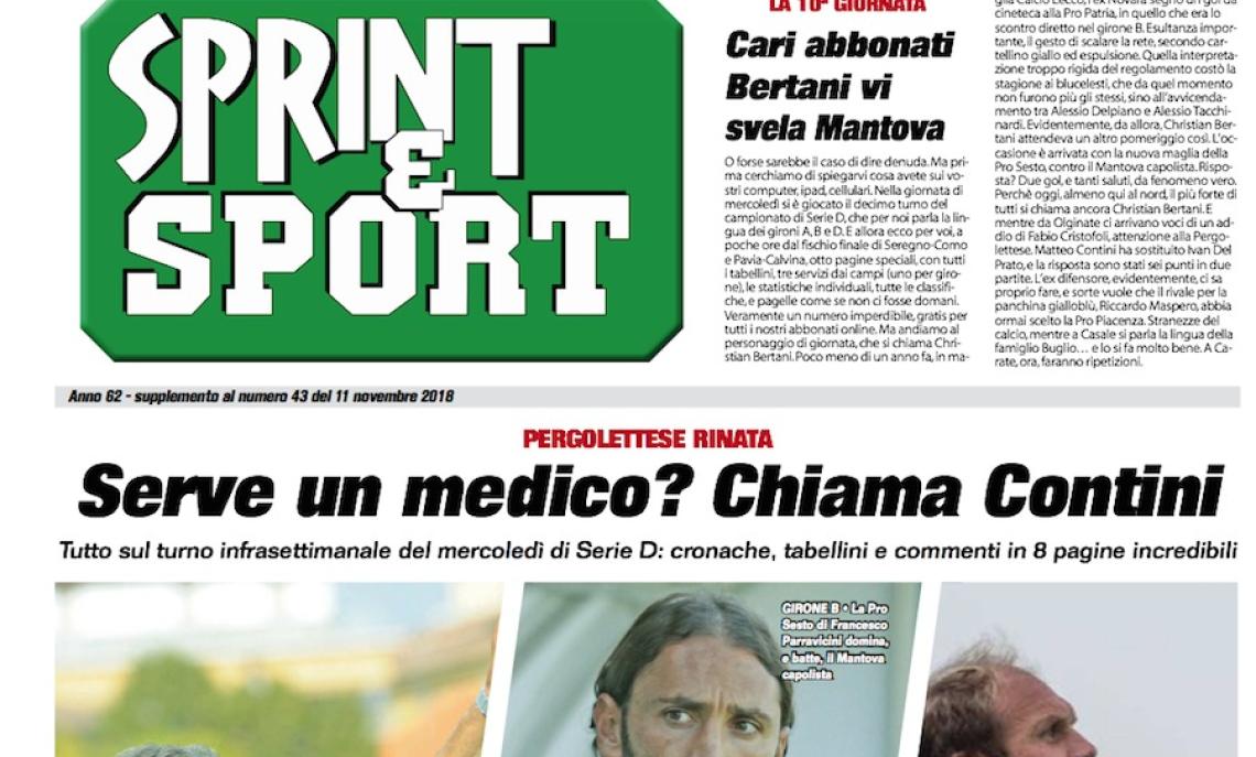 Speciale supplemento Decima Giornata SERIE D!