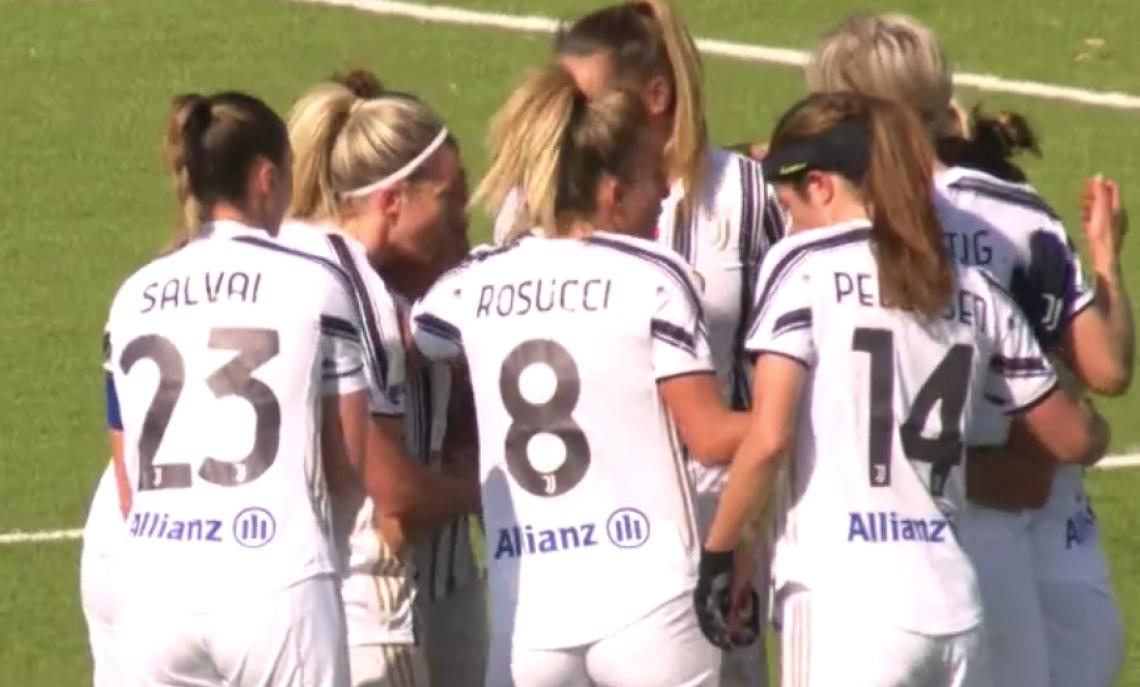 Festa della Juve per il primo gol di Staskova