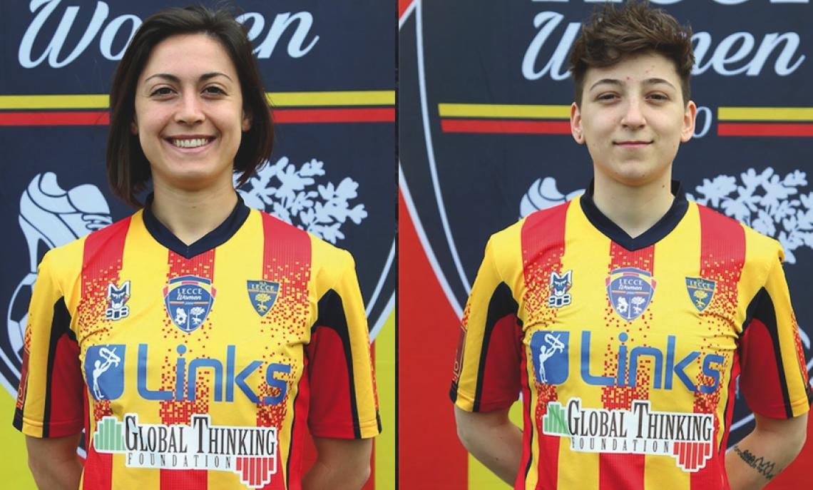 Simona Tomei e Serena Capello con la maglia del Lecce Women