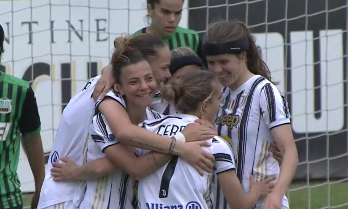 Festa Juventus contro il Sassuolo