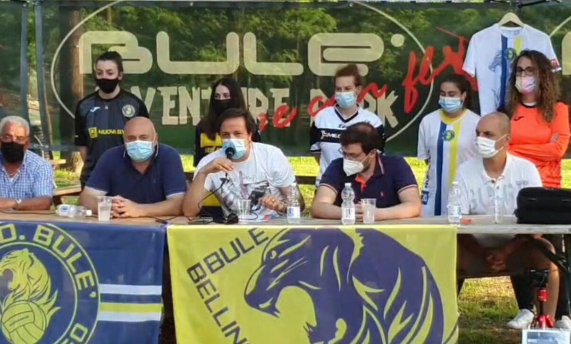 Bulè Bellinzago Femminile, conferenza stampa con i presidenti Gaetano e Blasi, Massimo Moia, Fabio Sacchi e Matteo Bagnati