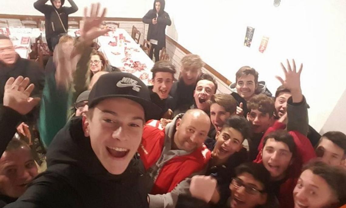 antonio spagnuolo con gli Allievi 2000 dell'Arsaghese