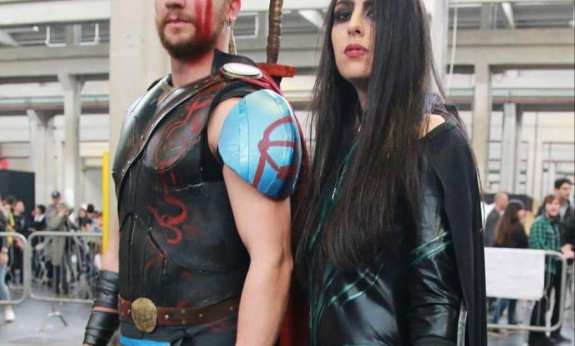 Due Cosplayer nei panni di Thor e Hela al Torino Comics