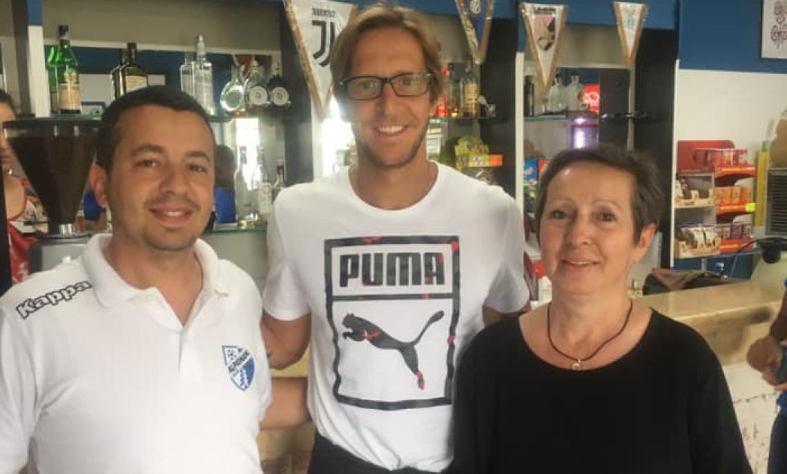 Massimo Ambrosini con Christian Bellanova (RSC Alpignano)