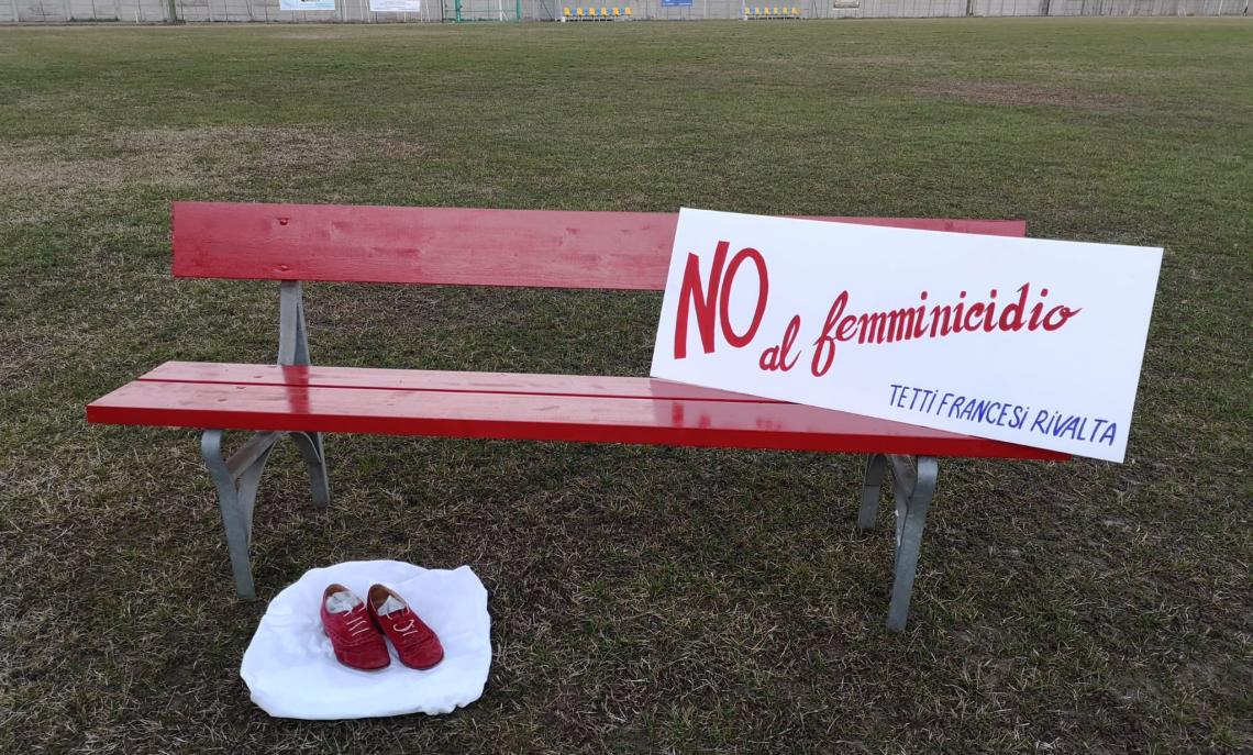 La panchina sul campo del Tetti Rivalta