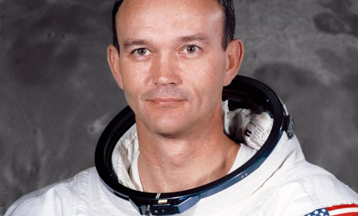 Michael Collins nel 1969, pochi mesi prima il viaggio dell'Apollo 11