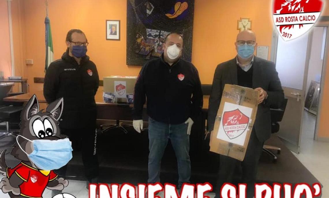 Il Rosta calcio effettua la donazione