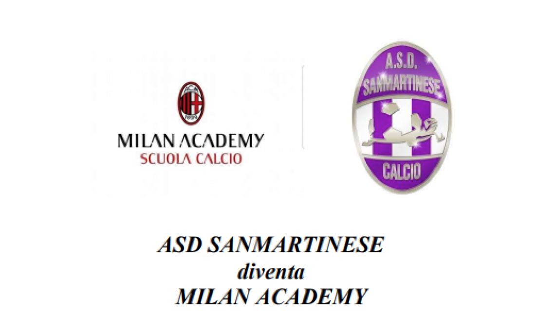 Sanmartinese diventa Milan Academy