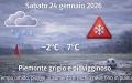Meteo Piemonte, 24 gennaio 2026: grigio in aumento e umidit&agrave; protagonista: pomeriggio pi&ugrave; bagnato, sera da &ldquo;spogliatoio&rdquo;