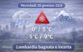 Meteo Lombardia, 28 gennaio 2026: campo pesante e ombrello titolare: piogge diffuse, poi lieve tregua serale
