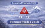 Meteo Piemonte: 25 gennaio 2026, freddo umido e nuvole in aumento, pomeriggio pi&ugrave; chiuso, sera da cappuccio alzato