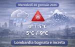 Meteo Lombardia, 28 gennaio 2026: campo pesante e ombrello titolare: piogge diffuse, poi lieve tregua serale