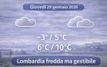 Meteo Lombardia &ndash; 29 gennaio 2026: nuvole protagoniste, freddo gestibile, giornata buona per allenarsi