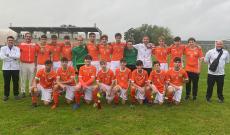 San Giorgio Under 16, i grintosi arancio-bl&ugrave;, e il tecnico Andrea Ferroni: << Il mio idolo &egrave; Pep Guardiola, che riesce a far concepire ai suoi giocatori il calcio anche come divertimento>>.