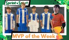 Provinciali Asti, MVP della settimana, in foto: il Santena Under 15 festeggia i 100 gol in stagione e il portiere del Cambiano Jacopo Pezzano, in gol su rigore (e anche ex)