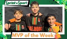 Leonardo Chirico, Manuel Tarquini, Riccardo Romano Venaria Under 14 foto MVP della settimana