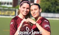 Coppa Italia Eccellenza Femminile: Torino-Casolese 1-0, il capitano Brigitta Aghem e Sara Orlandin (foto Cassarà)