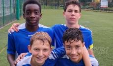 IN ALTO DA SX A DX: ASARE E BALDIS. IN BASSO: NICOLI E TUTTOLOMONDO, PONTE MAPELLO UNDER 14