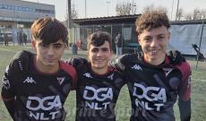Regionali Piemonte Under 15, Borgaro-Vanchiglia 0-3, I protagonisti della gara: (da sinistra) Andrea Arrichiello, Manuel Giarratana e Riccardo Gurnaschelli