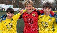 Matteo Serio, Edoardo Carbonaro e Andrea Mignarri Autovip San Mauro - Academy Vanchiglia 2-1 Under 15 Torino