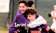 Under 14 Provinciali Torino, Mappanese-Settimo 0-2: l'esultanza di Simone Merola e Thomas Trisciuzzi (foto Cassar&agrave;)