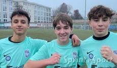 UNDER 15 &Eacute;LITE UESSE SARNICO&bull; Stefano Bellesi, Giulio Zucchelli e Edoardo Scalvini, protagonisti nella vittoria contro il Crema