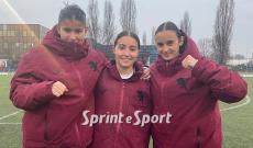 UNDER 15 FEMMINILE: Torino - Alba Bra 9-0, in foto Noa Callegaro, Arianna Rotundo e Greta Colomba