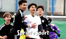 Under 15 Provinciali Torino, Girone A: Barracuda-Virtus Cenisia 4-0, l'esultanza con dedica di Amin Affaoui (foto Olivia Rigazzi)