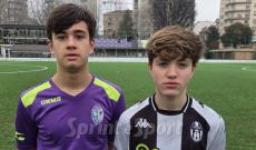 Regionali Piemonte Under 15 Cenisia-Lascaris 1-1. I due marcatori: (da sinistra) Diego Monetta e Davide Pocchiola