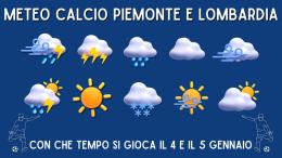 Meteo Piemonte e Lombardia per il calcio 