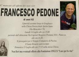 Ci ha lasciati Francesco Pedone, campione d’Italia con il Corsica Beinasco nel 1980