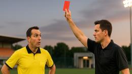 Espulso in un'amichevole tra arbitri, la squadra abbandona il campo: scatta la squalifica