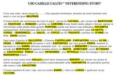 Il racconto con i nomi dei bimbi del Caselle, una bellissima Neverending Story