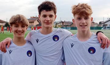 Michael Milesi, Tomaso Caselli e Bryan Marashi; BERGAMO UNDER 15