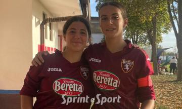 REGIONALI PIEMONTE UNDER 17 FEMMINILE: Alba Bra - Torino 0-2, in foto Marta Tamburella e Elena Longo