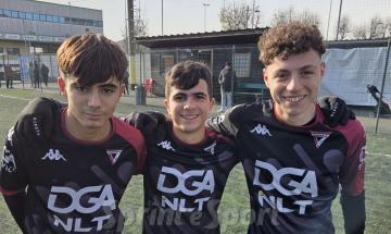 Regionali Piemonte Under 15, Borgaro-Vanchiglia 0-3, I protagonisti della gara: (da sinistra) Andrea Arrichiello, Manuel Giarratana e Riccardo Gurnaschelli