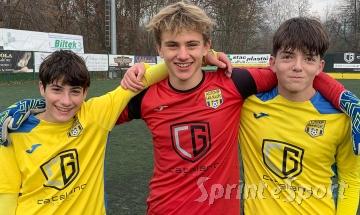 Matteo Serio, Edoardo Carbonaro e Andrea Mignarri Autovip San Mauro - Academy Vanchiglia 2-1 Under 15 Torino