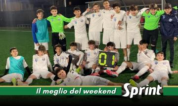 I festeggiamenti del San Maurizio nella vittoria contro la Druentina nel Girone C 