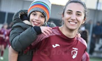 Coppa Italia Eccellenza Femminile, Torino Women-Acf Alessandria 5-1, Marika Culasso e Anila Mantello con le medaglie dopo la premiazione (foto Cassar&agrave;)