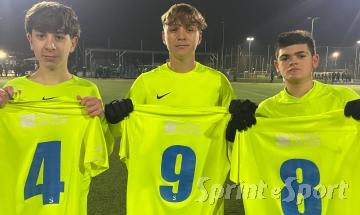 UNDER 15 &Eacute;LITE Gli eroi di Sedriano (da sinistra): Lasiepe, Karpik, Tamburrino