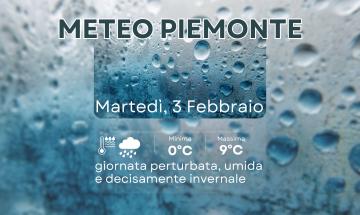 Meteo Piemonte, 3 febbraio 2026: pioggia e freddo, oggi si gioca contro il &ldquo;campo pesante&rdquo;