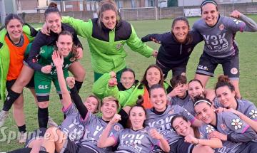 L'esultanza dell'Acf Alessandria dopo la vittoria con il Torino Women