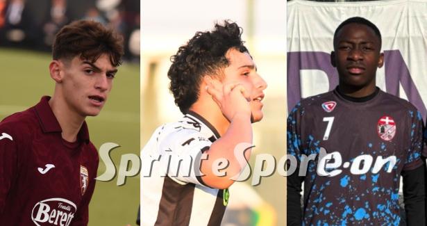 UNDER 16 &bull; Alessandro Rua (Torino), Lorenzo Cammarata (Bra) e Sualeh Camara (Virtus Entella)