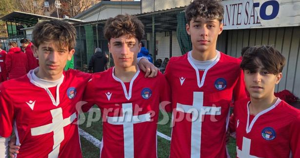 Rappresentativa Piemonte Under 15; Rapp Piemonte-VDA-Chisola 3-2; i migliori della gara: (da sinistra) Rocco Ricci, Thomas Favazzo; Simone Scalerandi e Michael Trovato