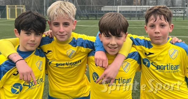 Nicolo Giuliani, Mattia Di Maro, Simone Monti, Gabriele Pagani; PERGOLETTESE UNDER 13