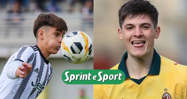 Filippo Bellino (Juventus Primavera) e Francesco Domnitei (Milan Primavera)