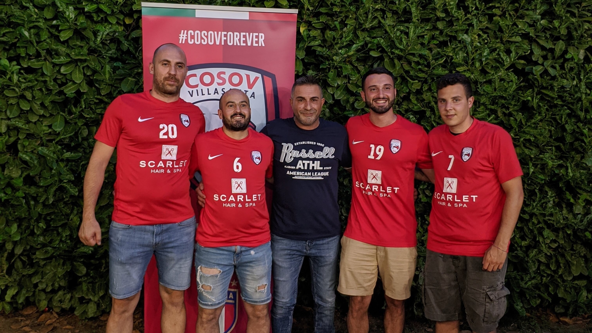 I nuovi acquisti: da sinistra Le Donne, Carlomagno, Cianciaruso e Bosisio